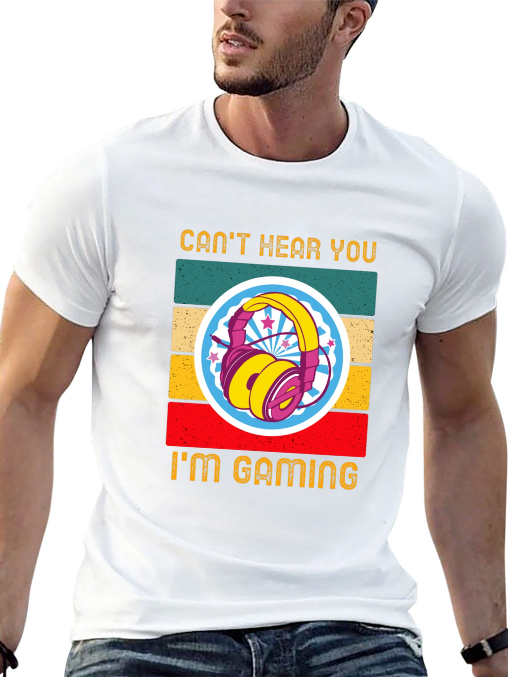 Cant Hear You Im Gaming Retro T-Shirt