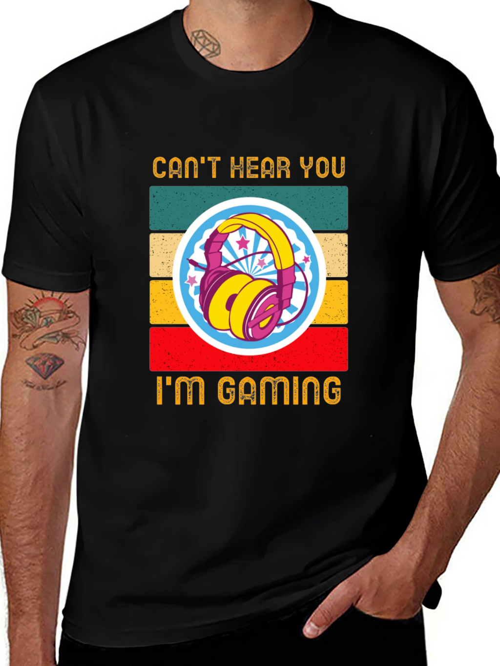 Cant Hear You Im Gaming Retro T-Shirt