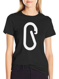 Black T-Shirt with White Carabiner Design