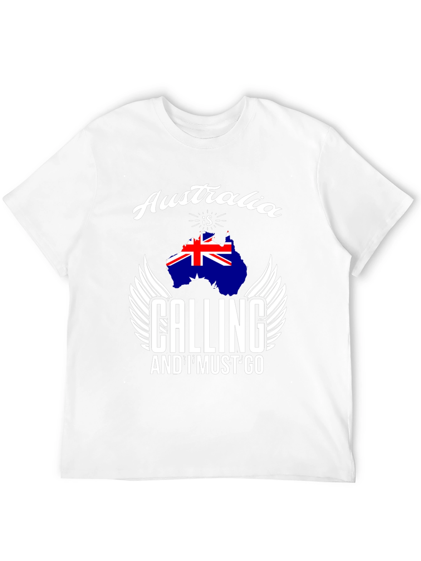 Australia Calling T-Shirt Black Cotton