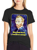 Van Gogh Courage Quote Graphic Tee