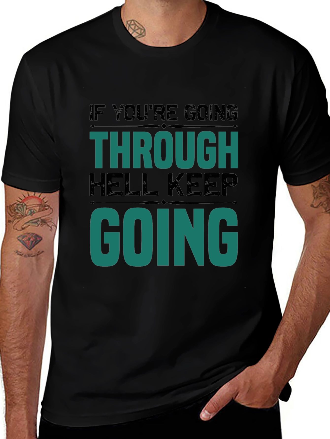 Motivational Graphic T-Shirt - Keep Going