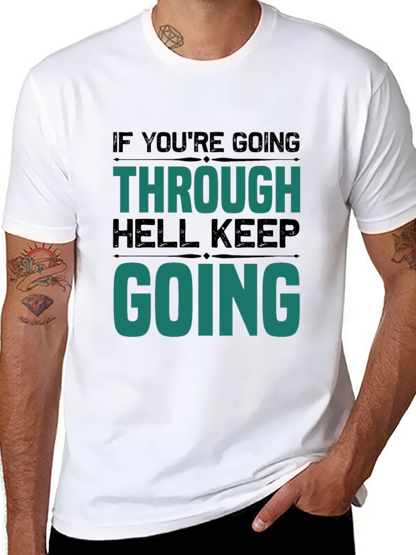 Motivational Graphic T-Shirt - Keep Going