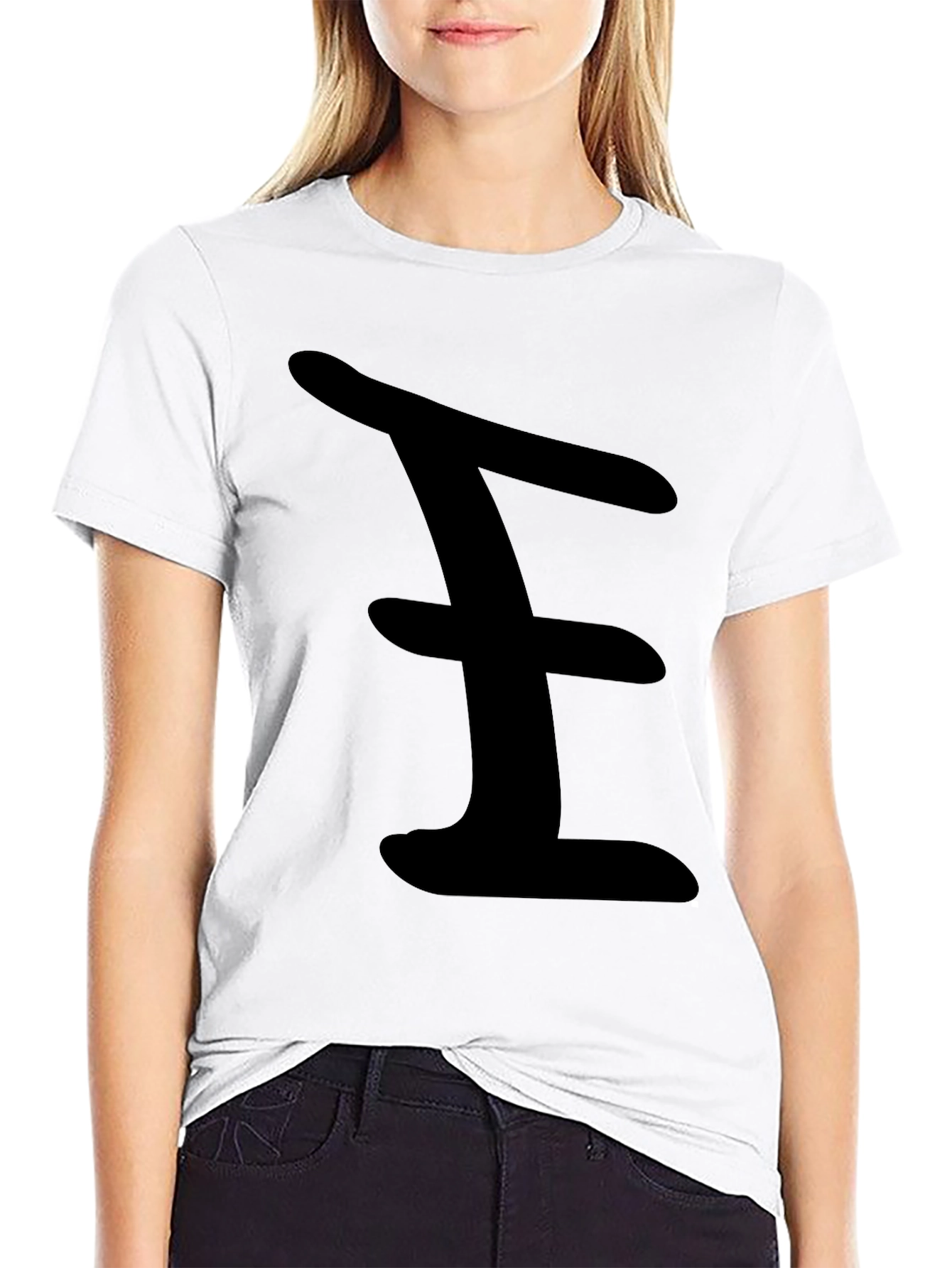 Bold Black Tee with Abstract Design