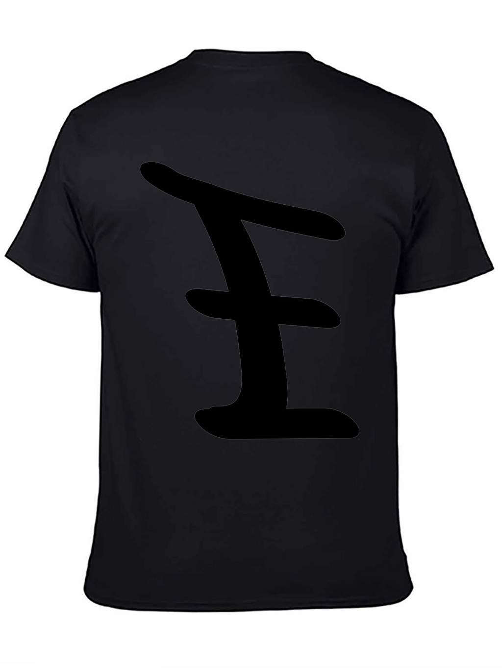 Bold Black Tee with Abstract Design