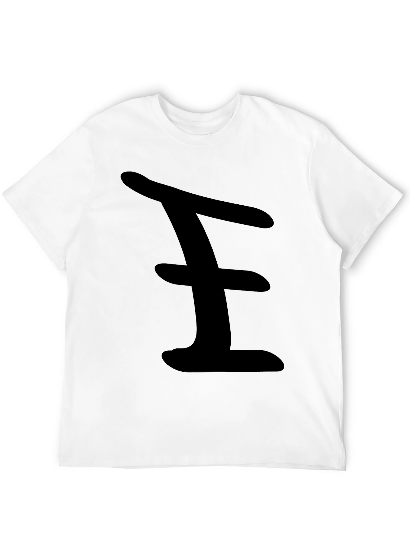Bold Black Tee with Abstract Design