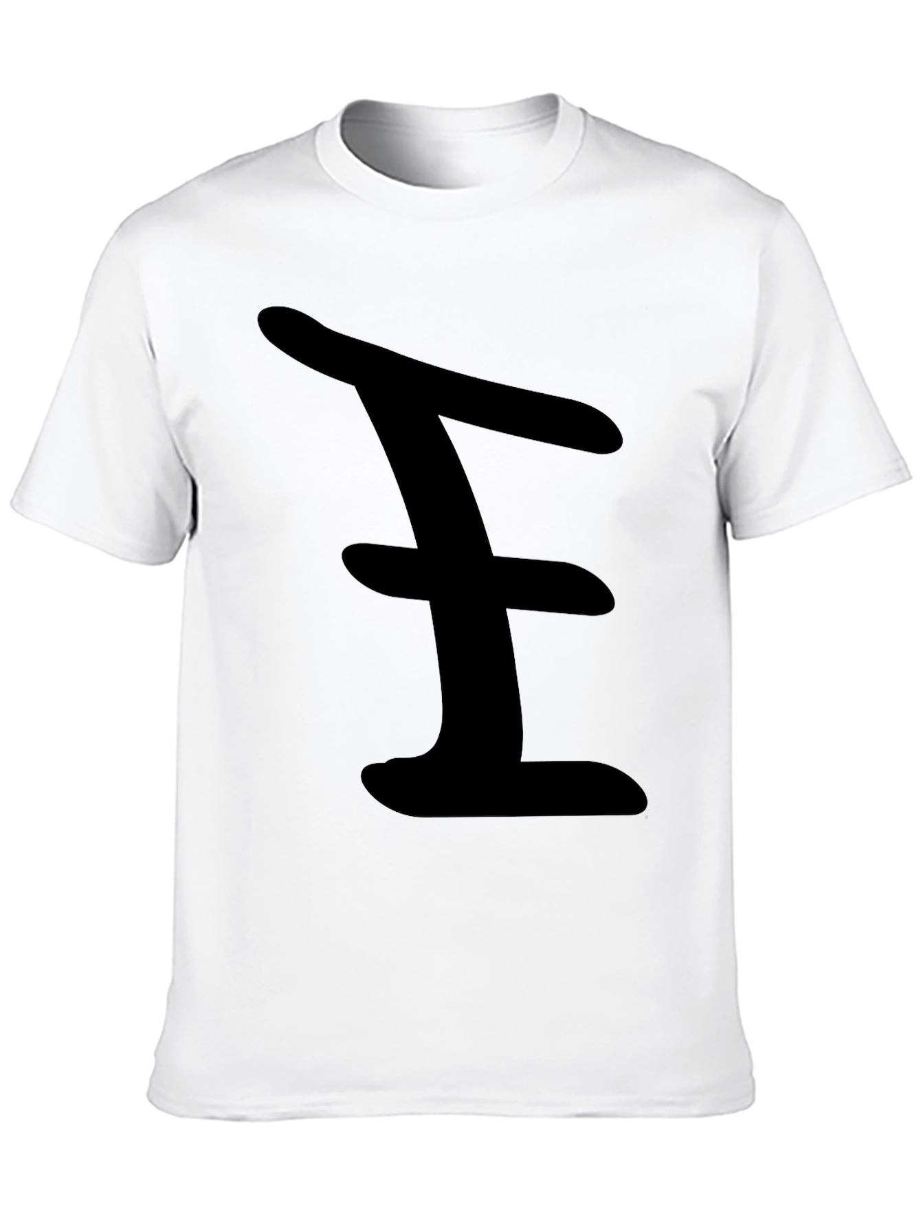 Bold Black Tee with Abstract Design