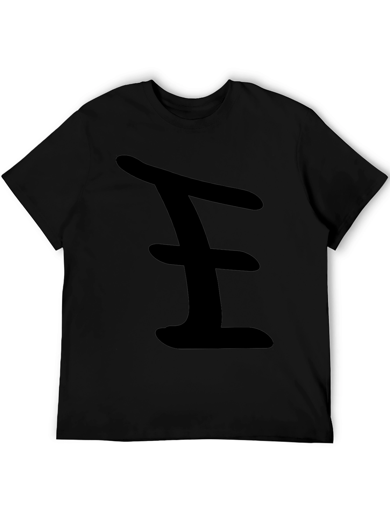 Bold Black Tee with Abstract Design