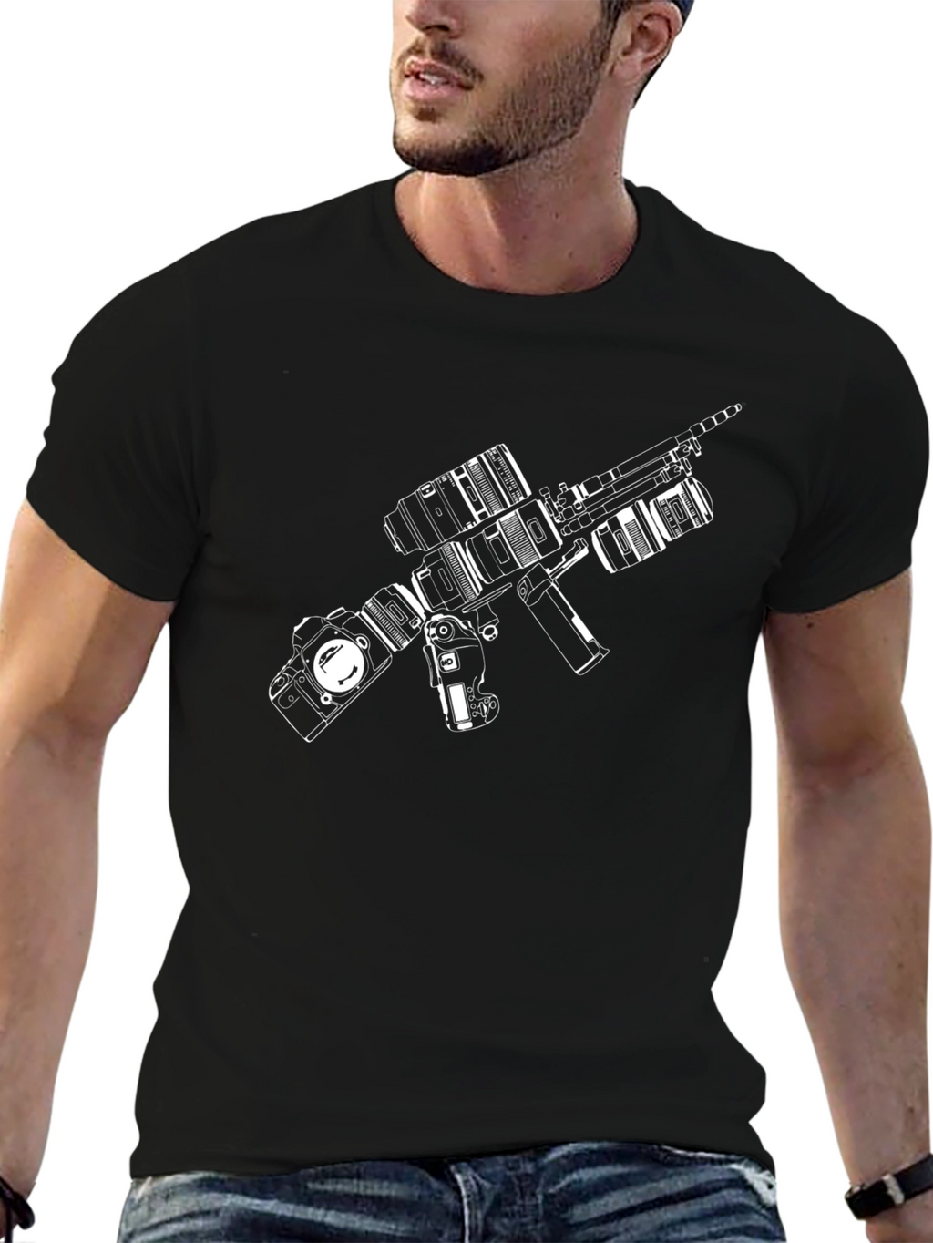 Camera Gun T-Shirt - Photography Weapon