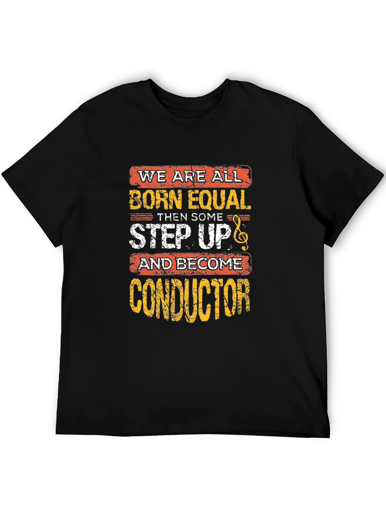 Born Equal Conductor Graphic Tee - Black Cotton Shirt