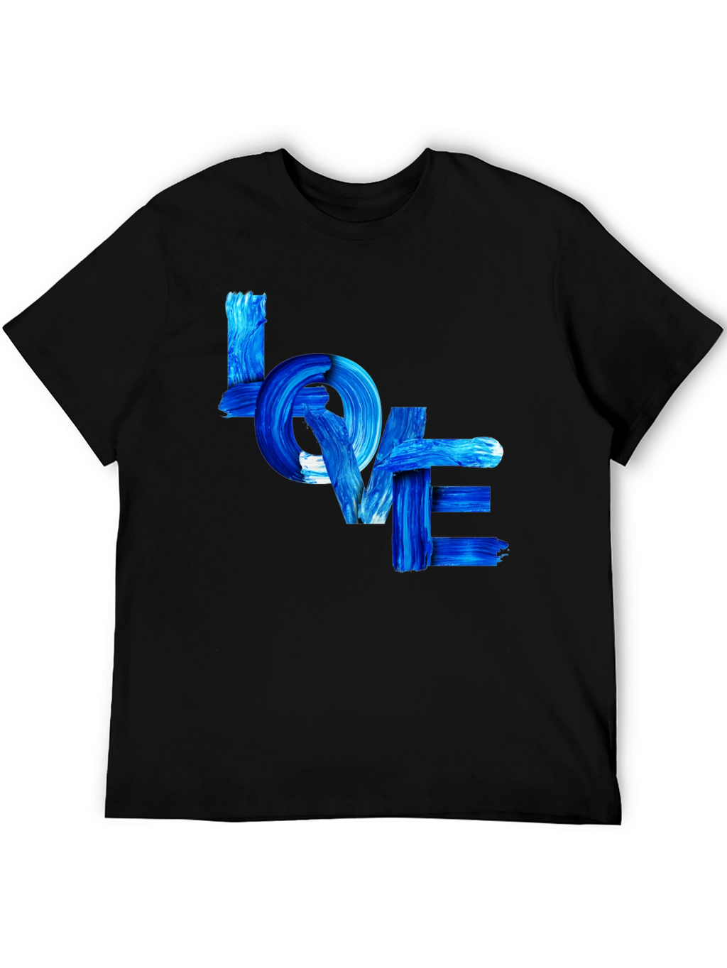 Blue LOVE Graphic T-Shirt - Stylish Casual Tee