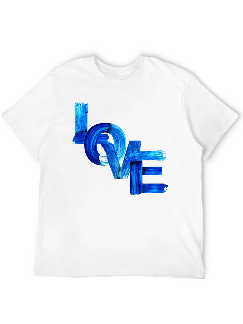 Blue LOVE Graphic T-Shirt - Stylish Casual Tee