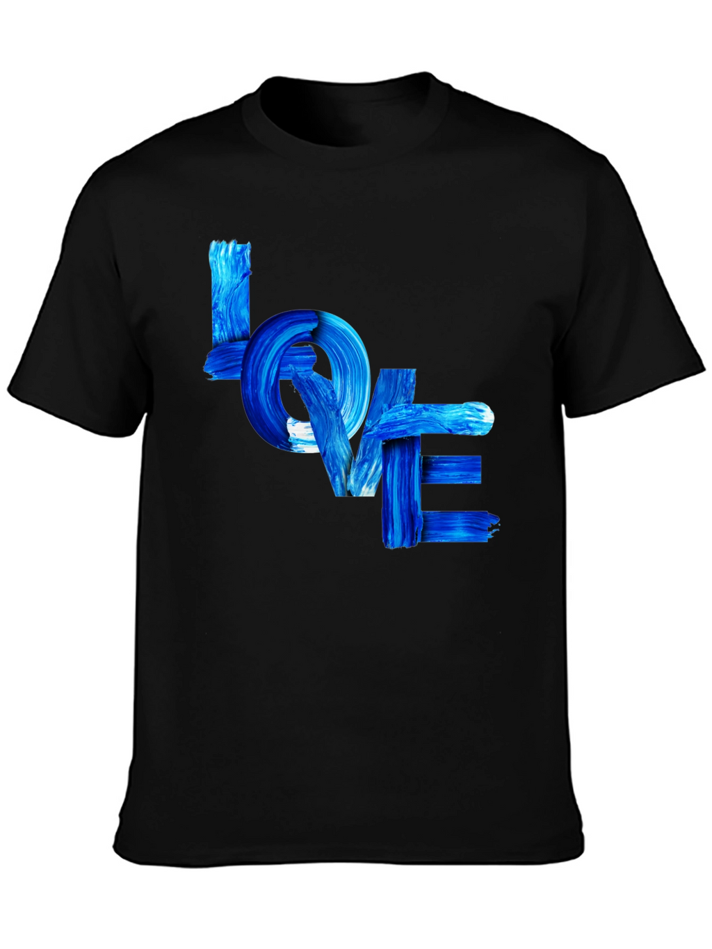 Blue LOVE Graphic T-Shirt - Stylish Casual Tee