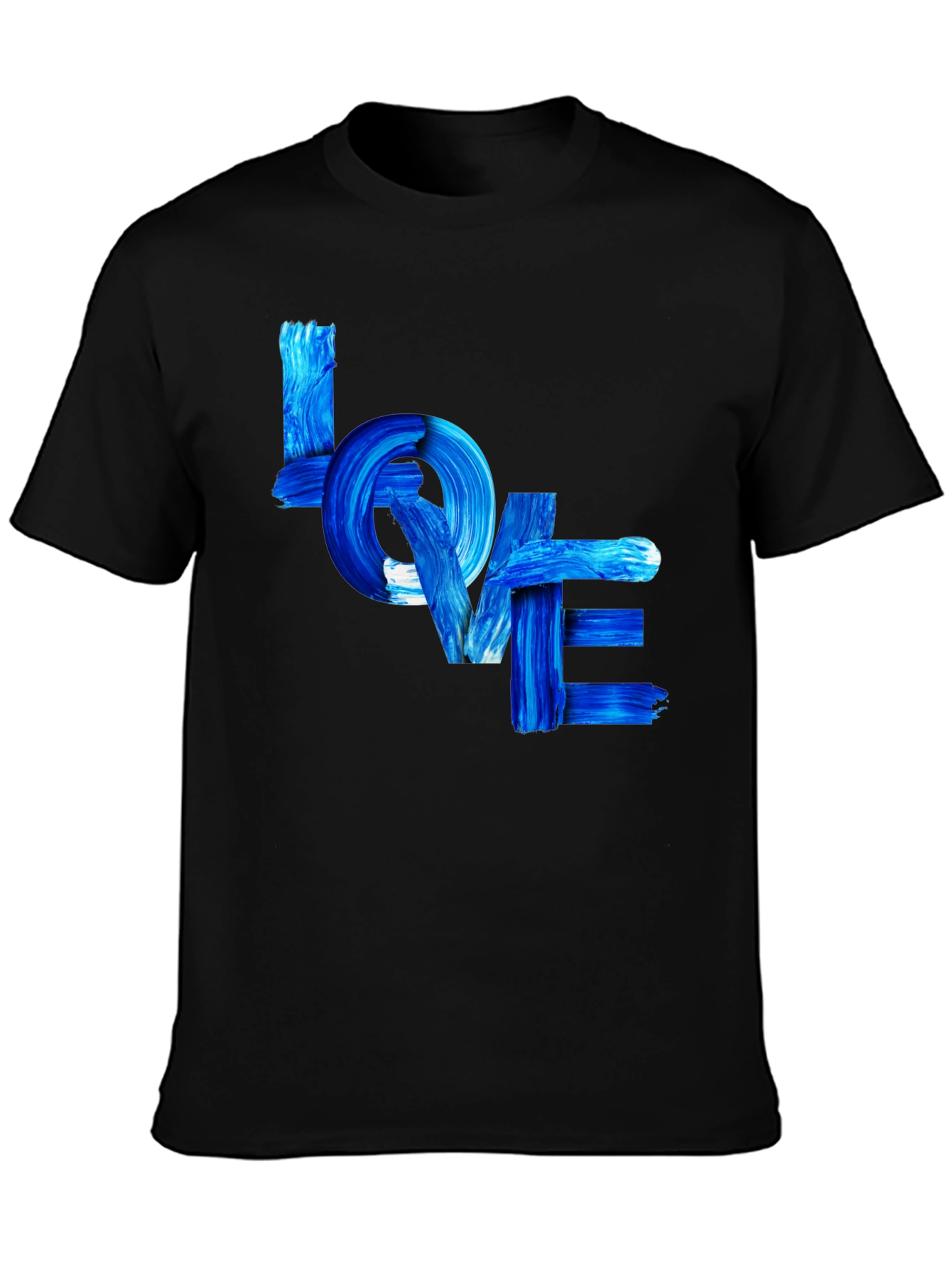 Blue LOVE Graphic T-Shirt - Stylish Casual Tee