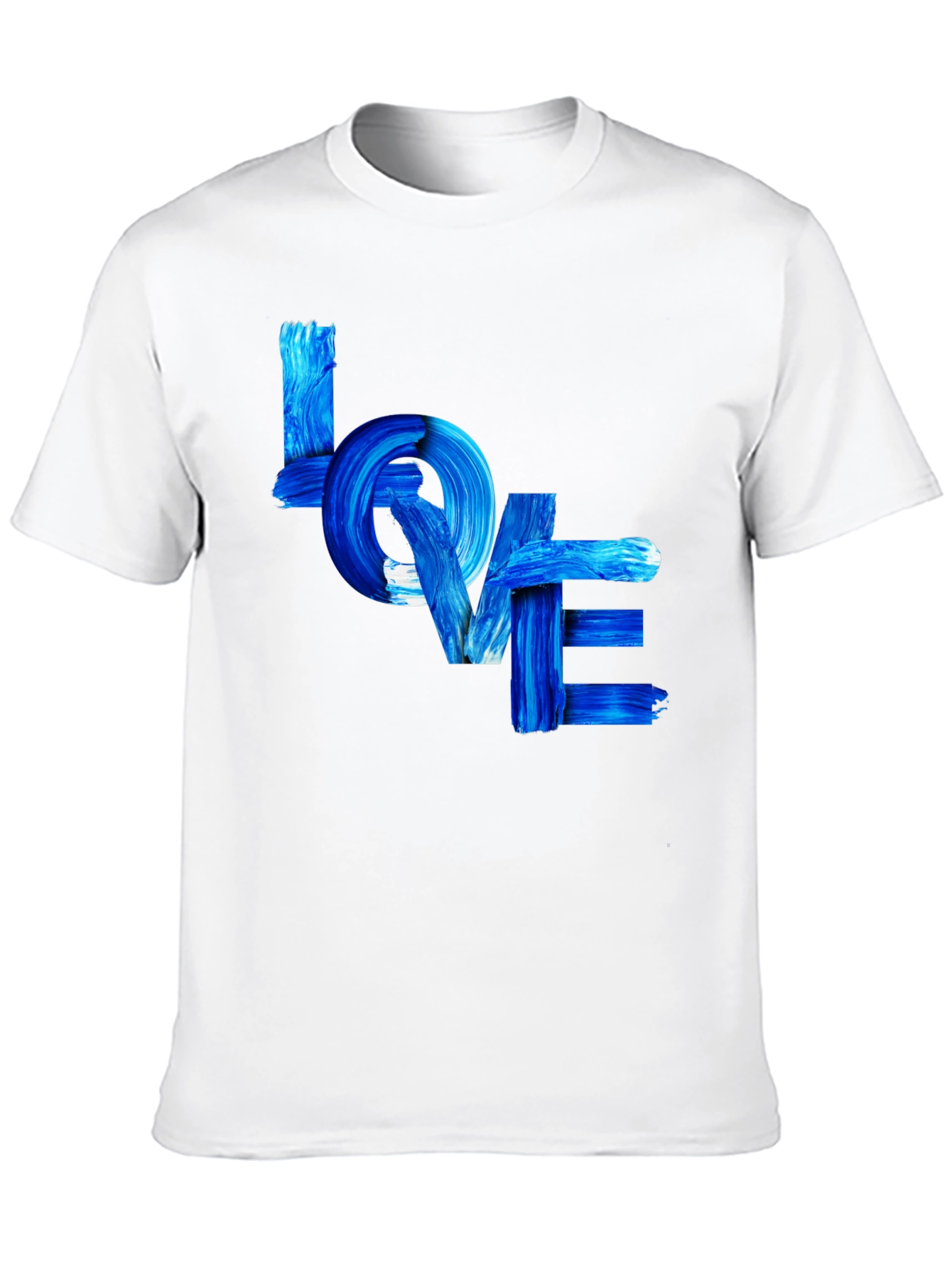 Blue LOVE Graphic T-Shirt - Stylish Casual Tee