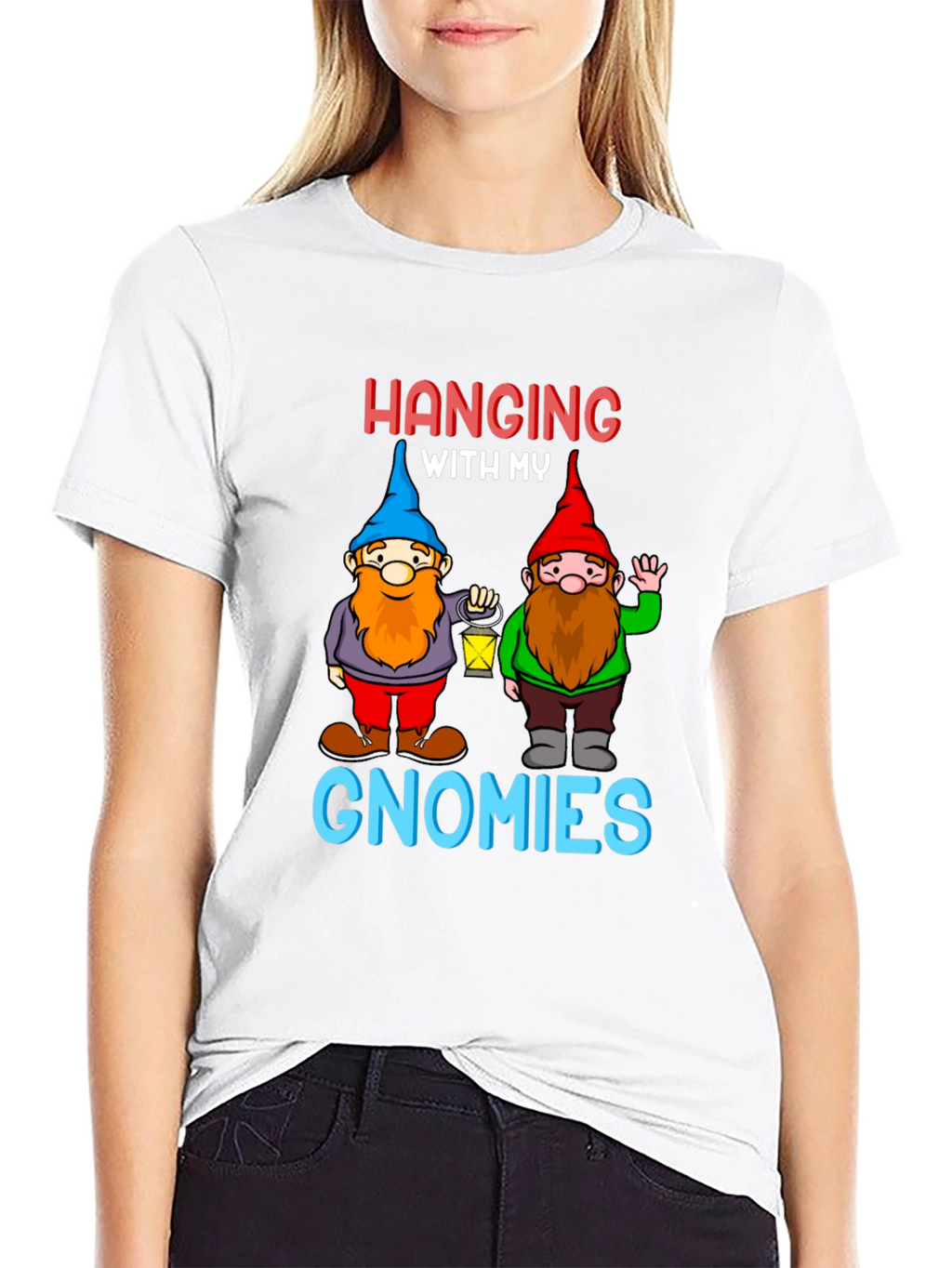 Hanging With My Gnomies Black T-Shirt