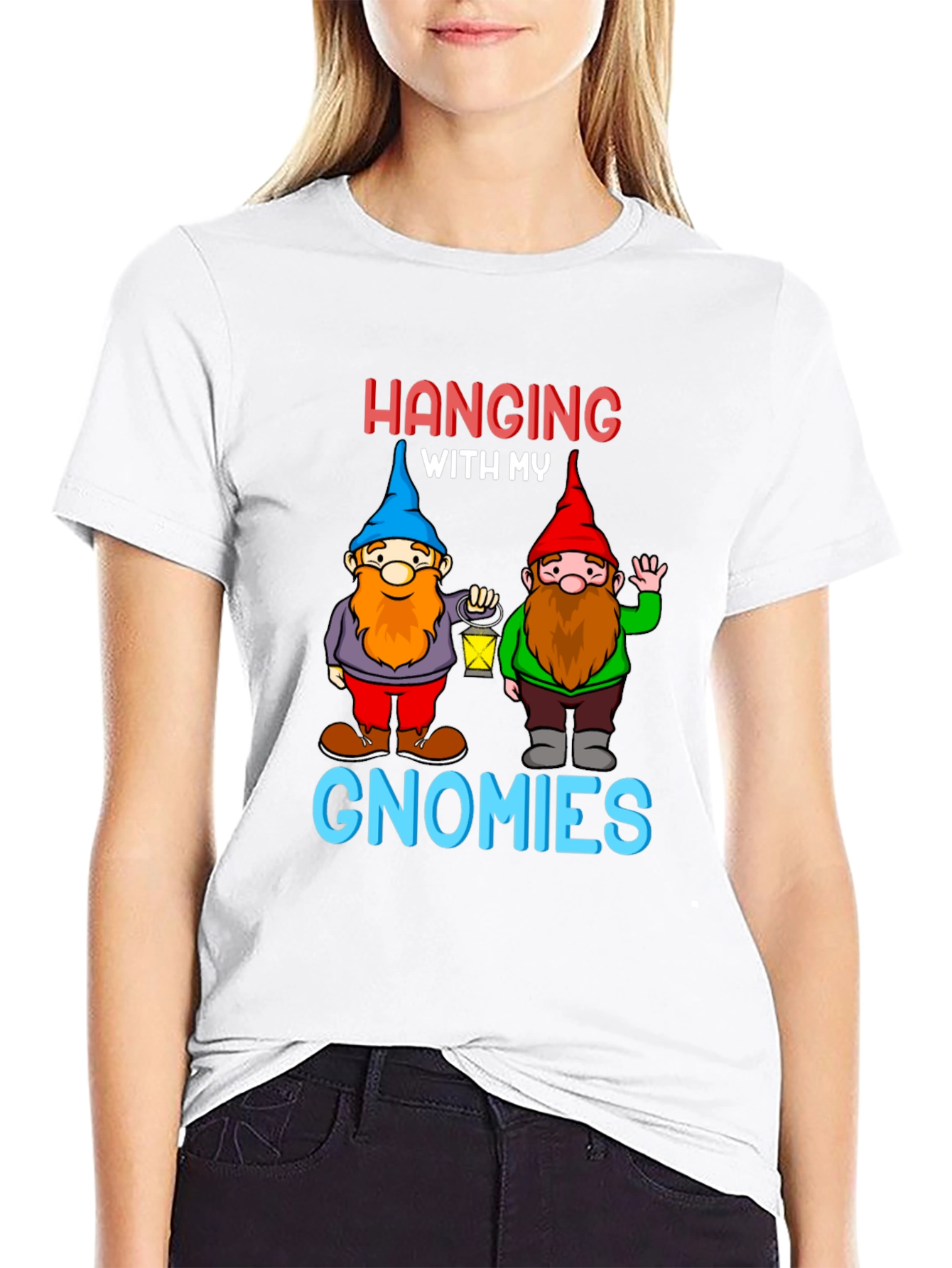 Hanging With My Gnomies Black T-Shirt