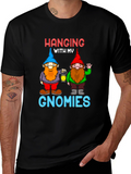 Hanging With My Gnomies Black T-Shirt