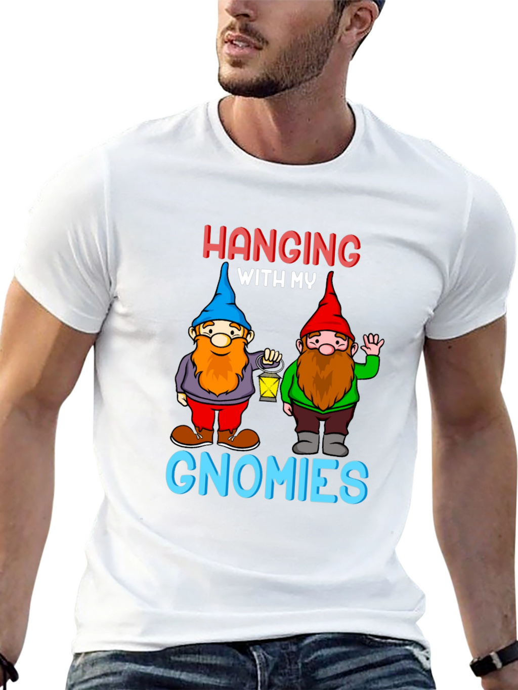 Hanging With My Gnomies Black T-Shirt