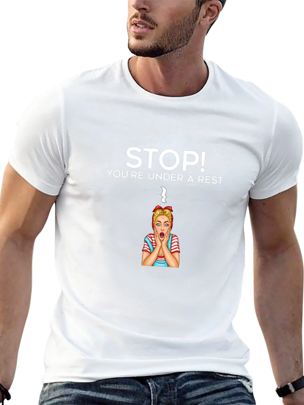 Funny Under a Rest Black T-Shirt