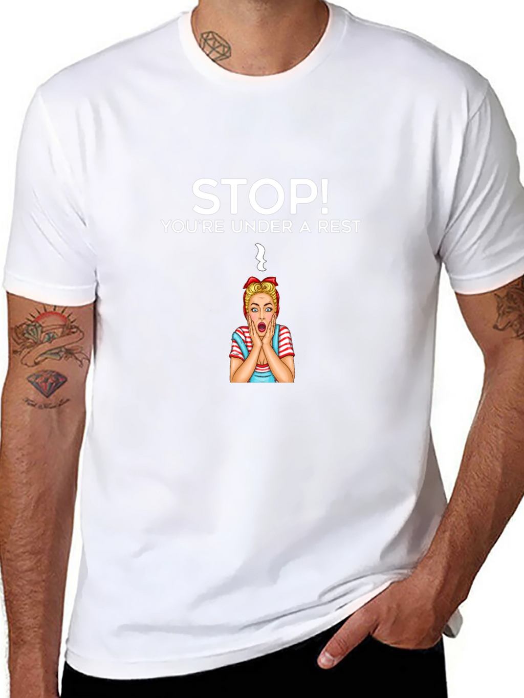 Funny Under a Rest Black T-Shirt