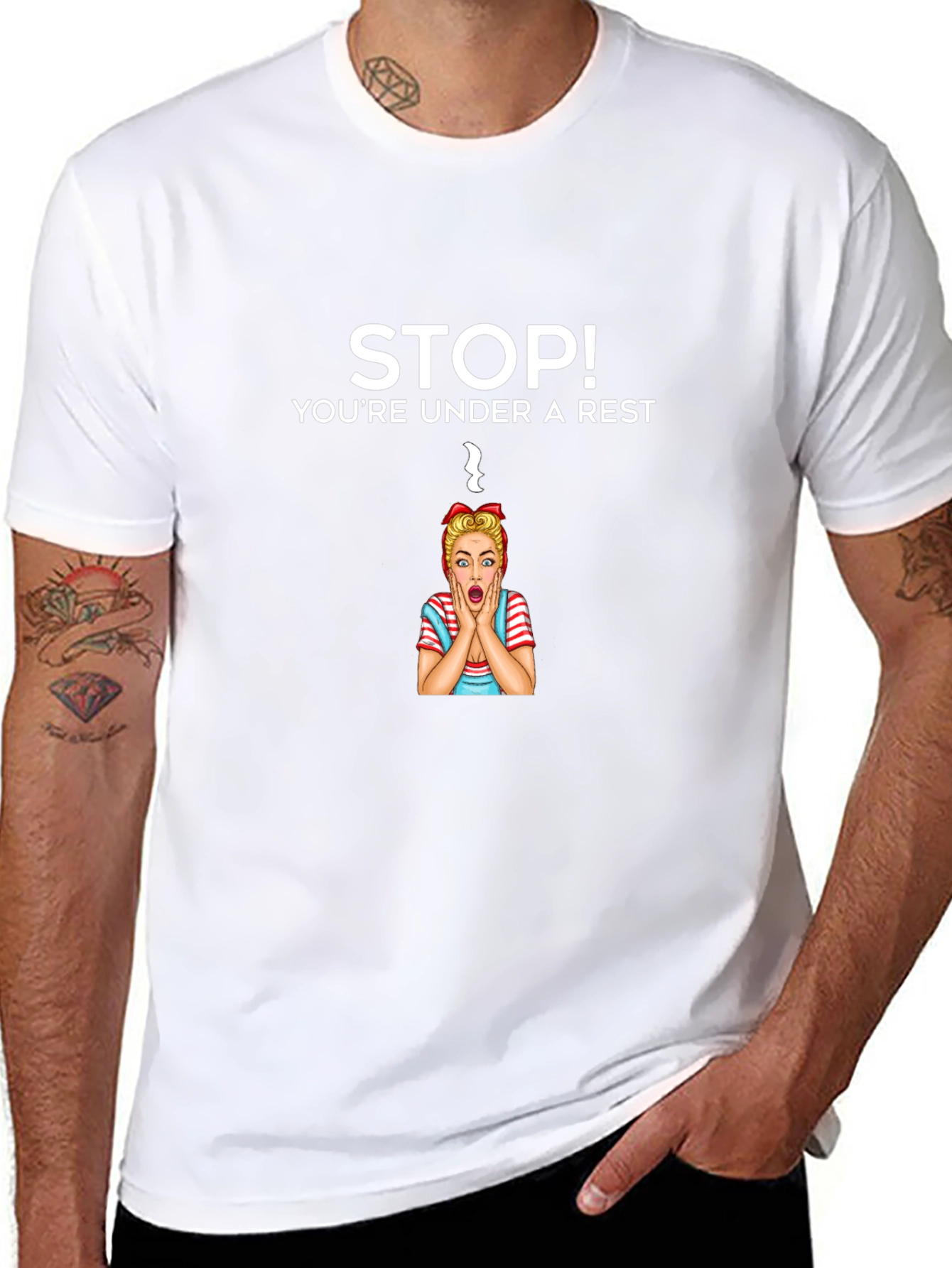 Funny Under a Rest Black T-Shirt