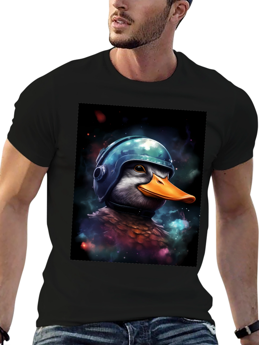 Duck in Helmet Graphic Tee