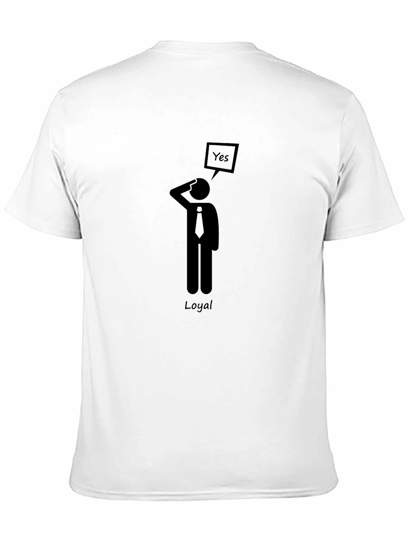 Loyal Yes Mens Black Graphic T-Shirt