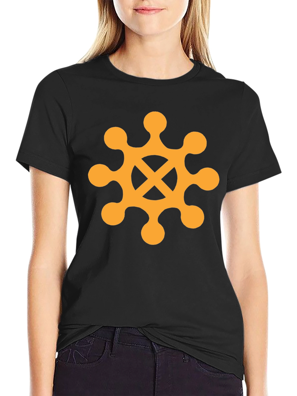 Adinkra Hwe Mu Dua T-Shirt - Black Graphic Tee