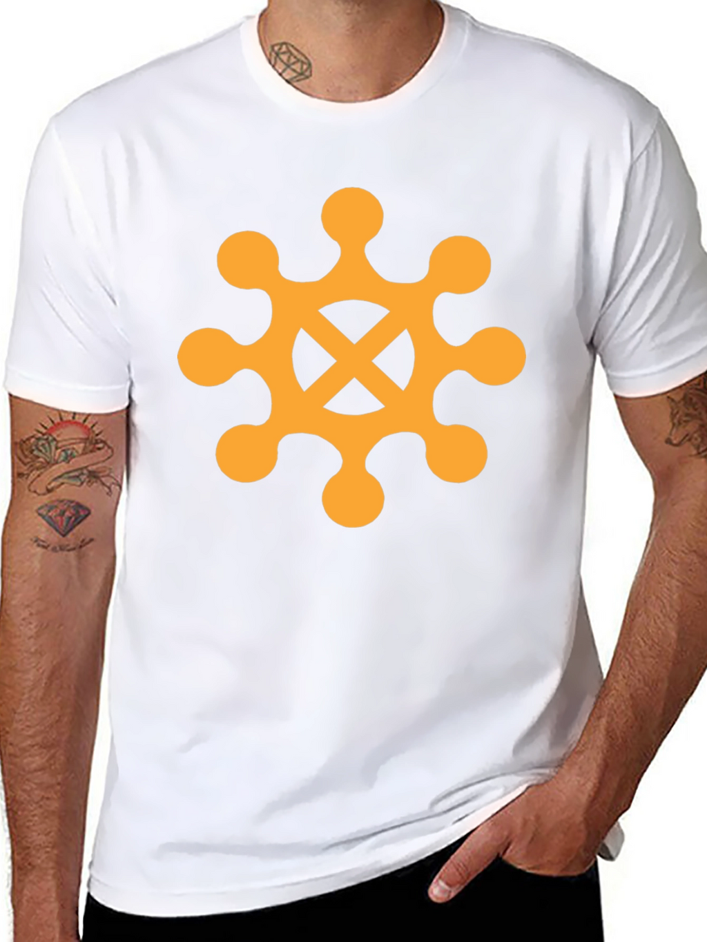 Adinkra Hwe Mu Dua T-Shirt - Black Graphic Tee