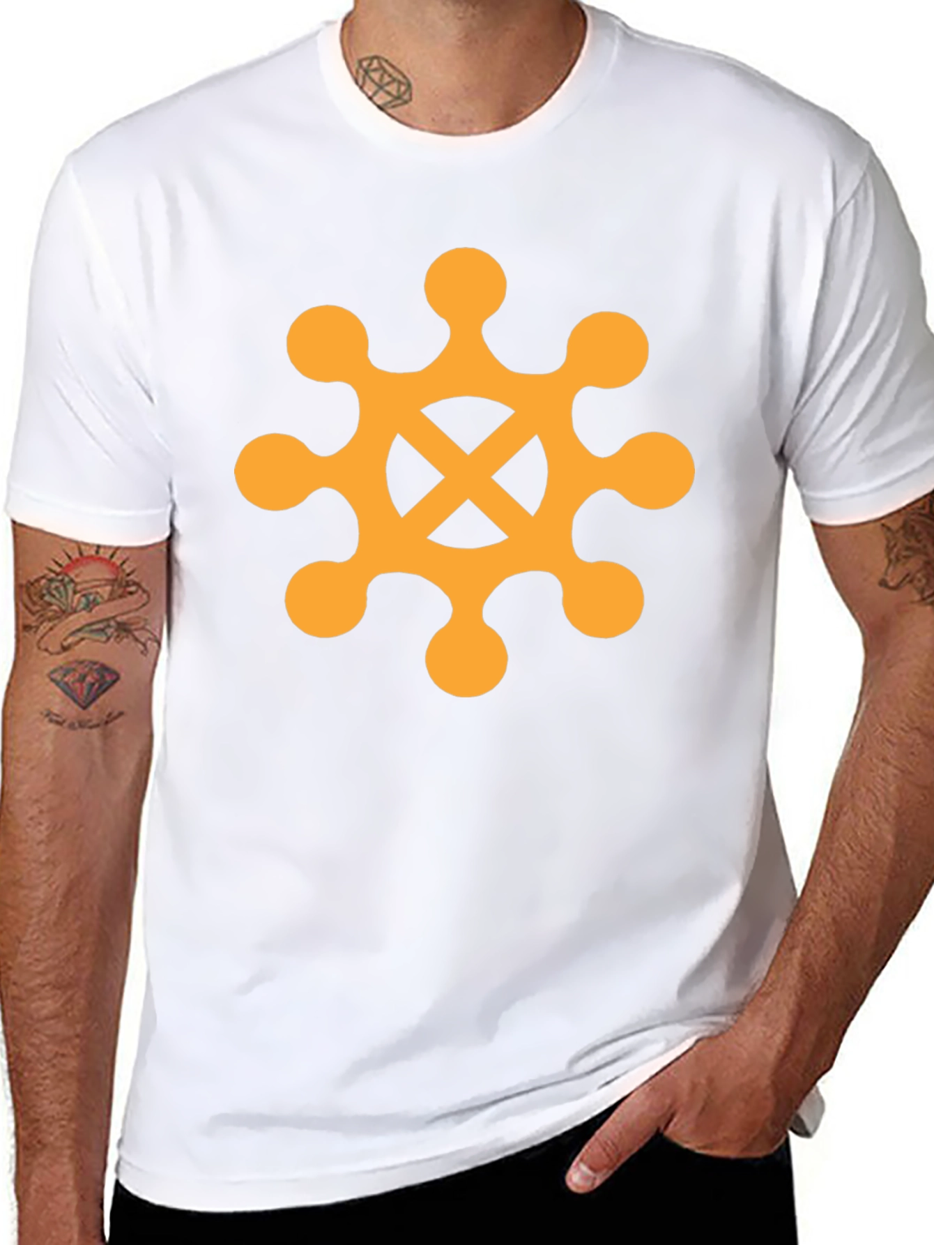 Adinkra Hwe Mu Dua T-Shirt - Black Graphic Tee