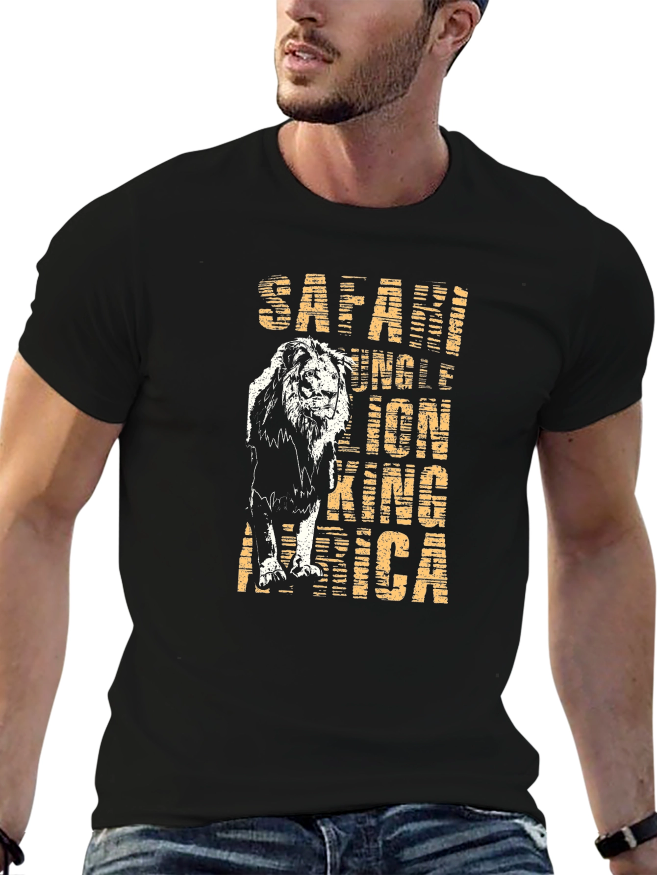 Safari Lion Graphic Tee - King of the Jungle