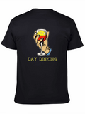 Day Drinking T-Shirt: Wine Glass Pickleball Design