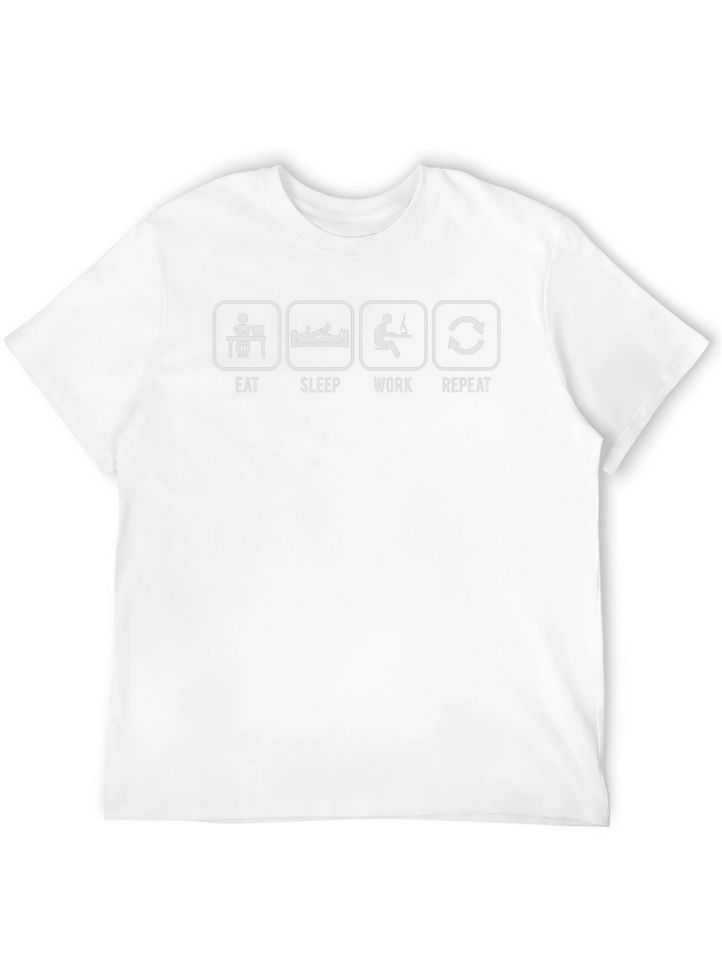 Eat Sleep Work Repeat Graphic Tee - Black