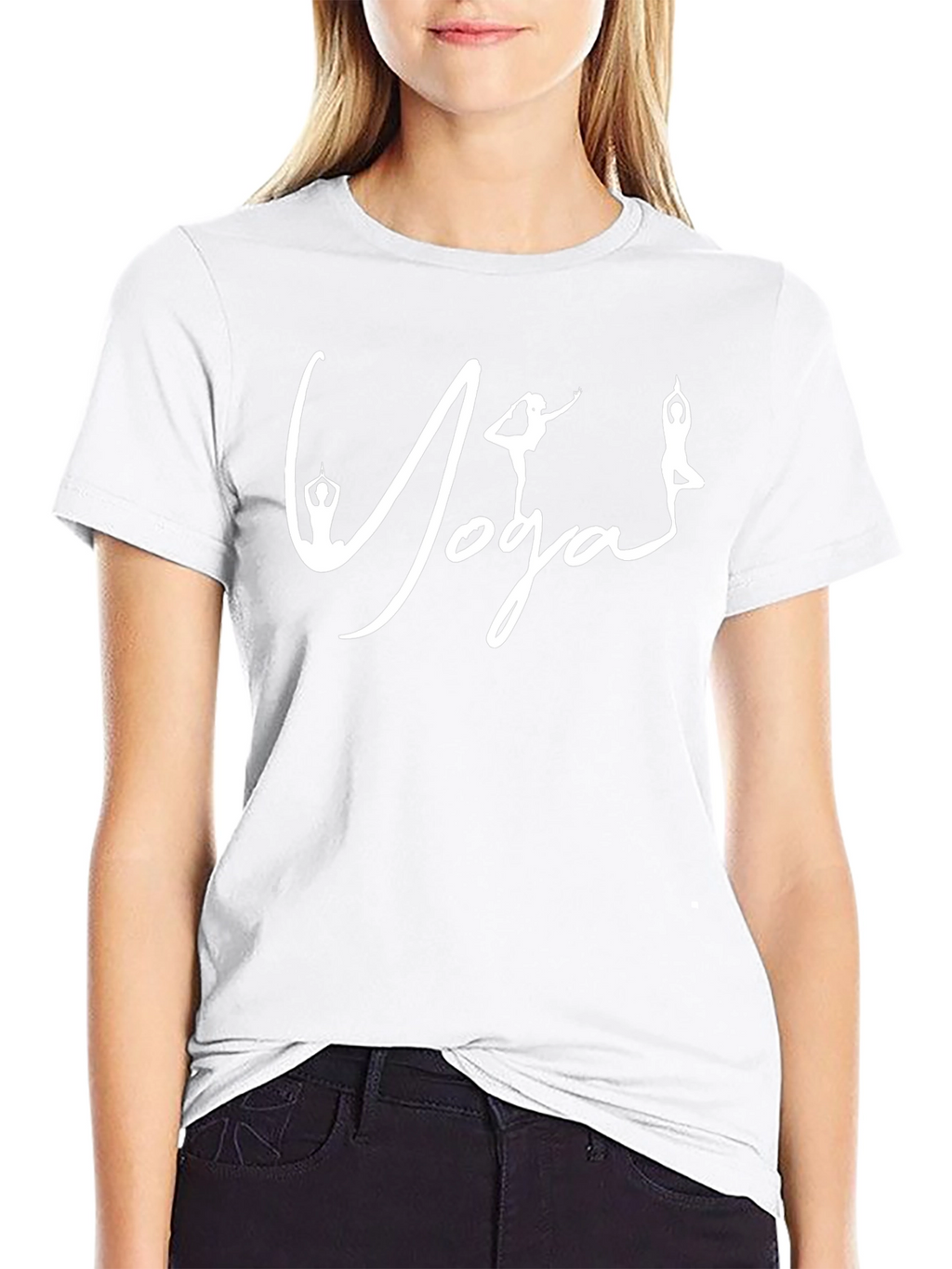 Yoga Pose T-Shirt - Black Cotton Tee