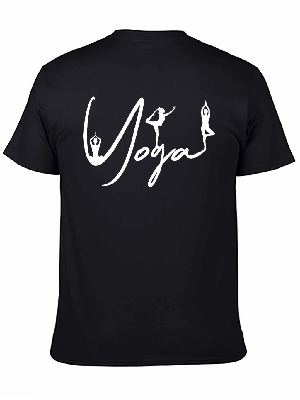 Yoga Pose T-Shirt - Black Cotton Tee
