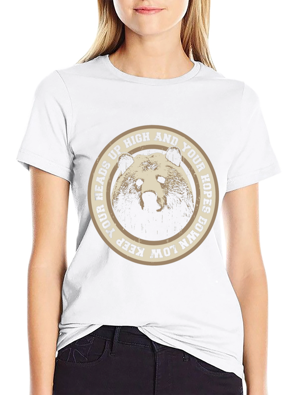 Bear Heads Up High Graphic T-Shirt