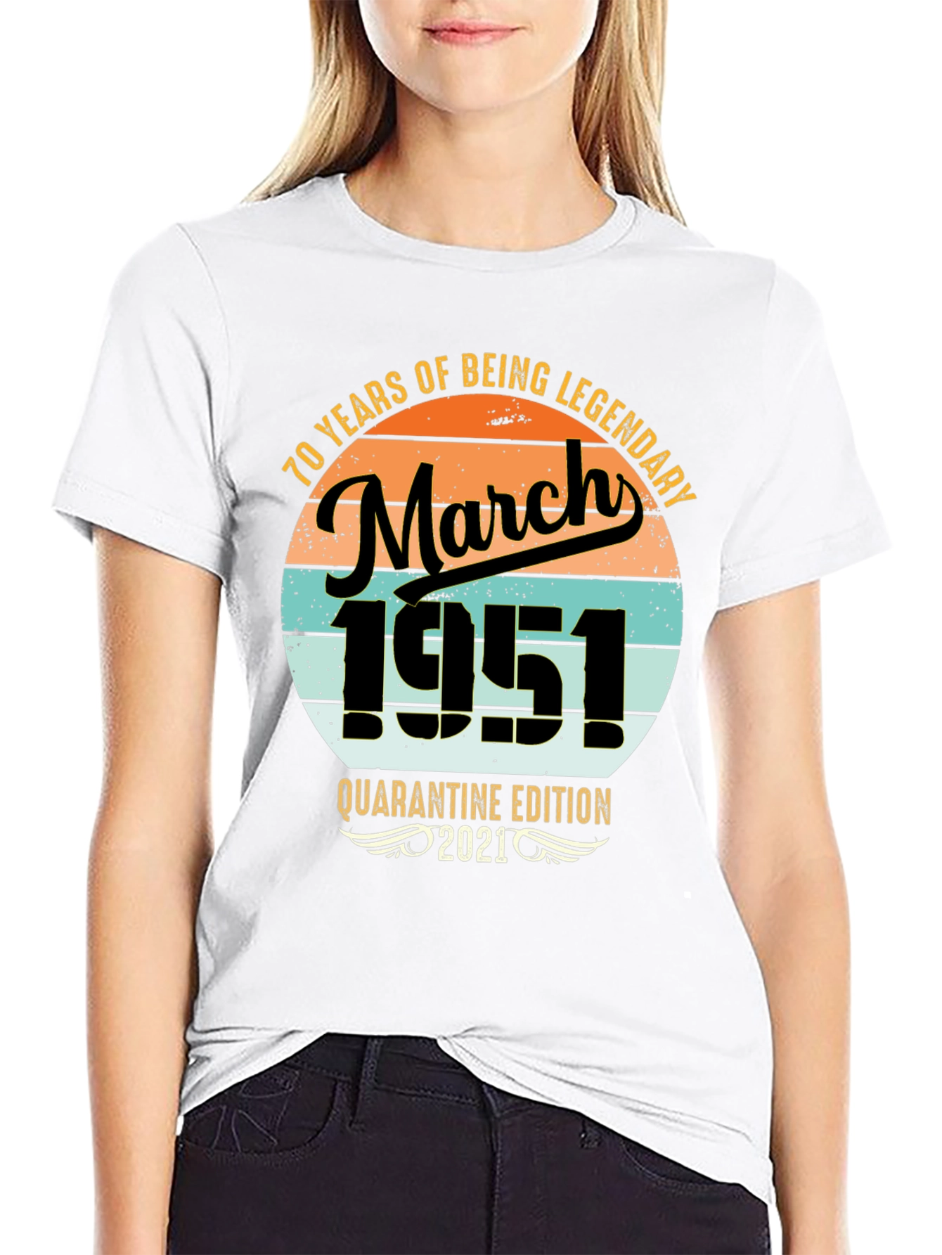70th Birthday March 1951 Quarantine T-Shirt