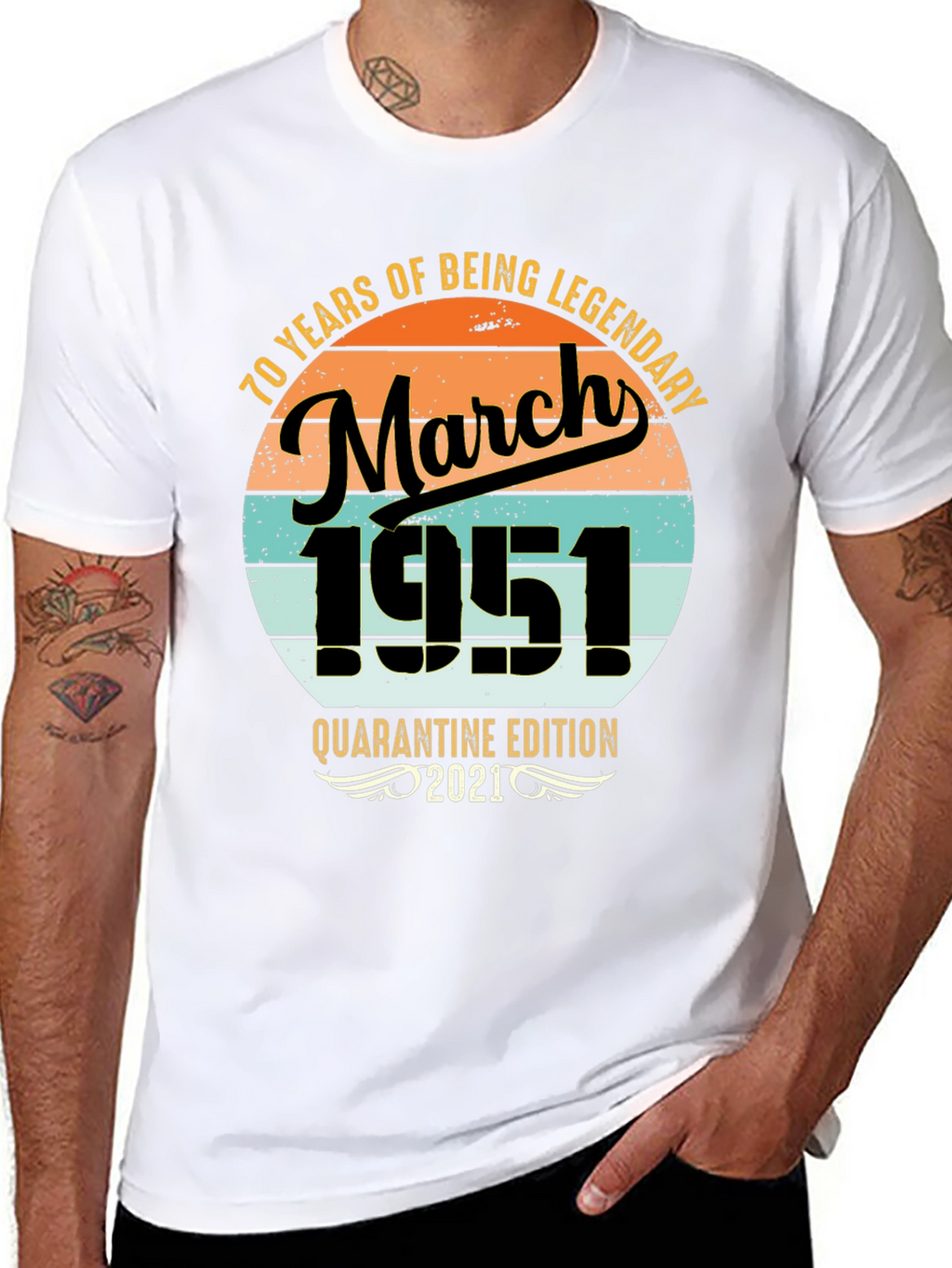 70th Birthday March 1951 Quarantine T-Shirt