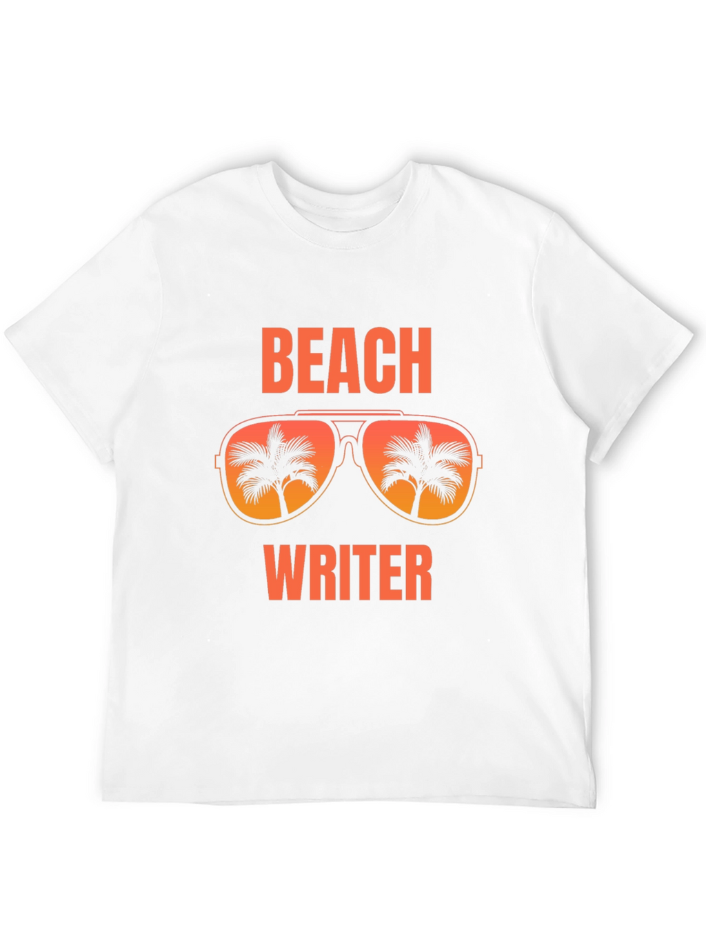 Beach Writer T-Shirt Palm Tree Sunglasses Vacation Tee