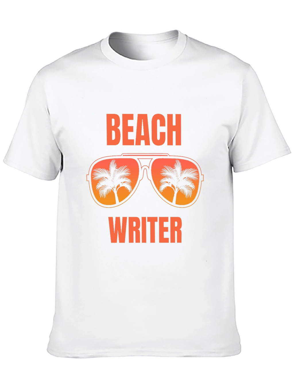 Beach Writer T-Shirt Palm Tree Sunglasses Vacation Tee