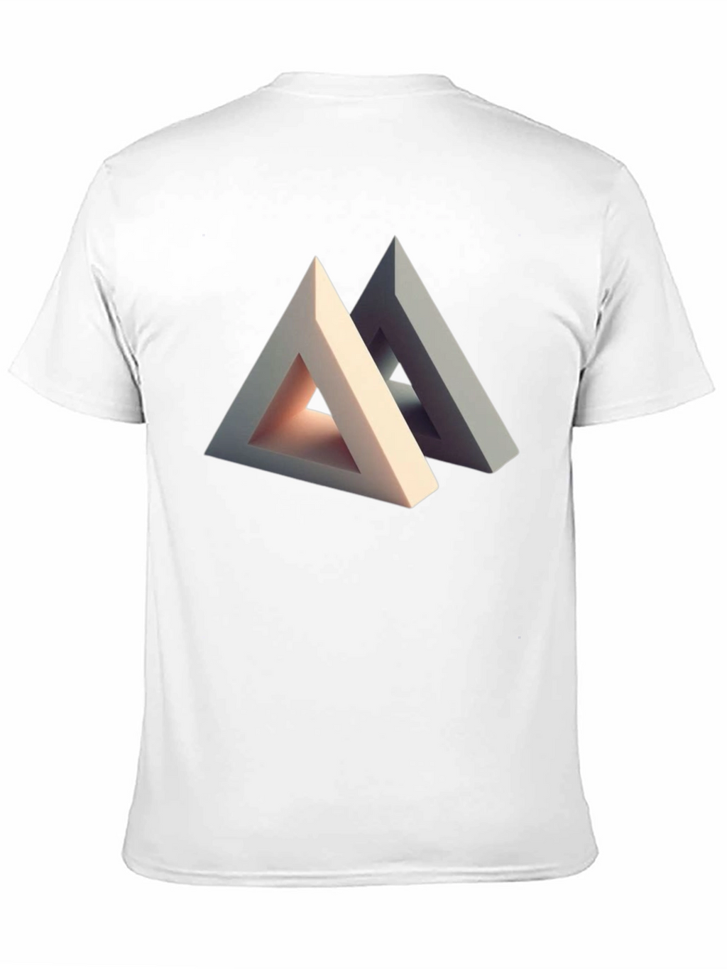 Abstract Triangle Illusion Graphic Tee - Modern Art Shirt