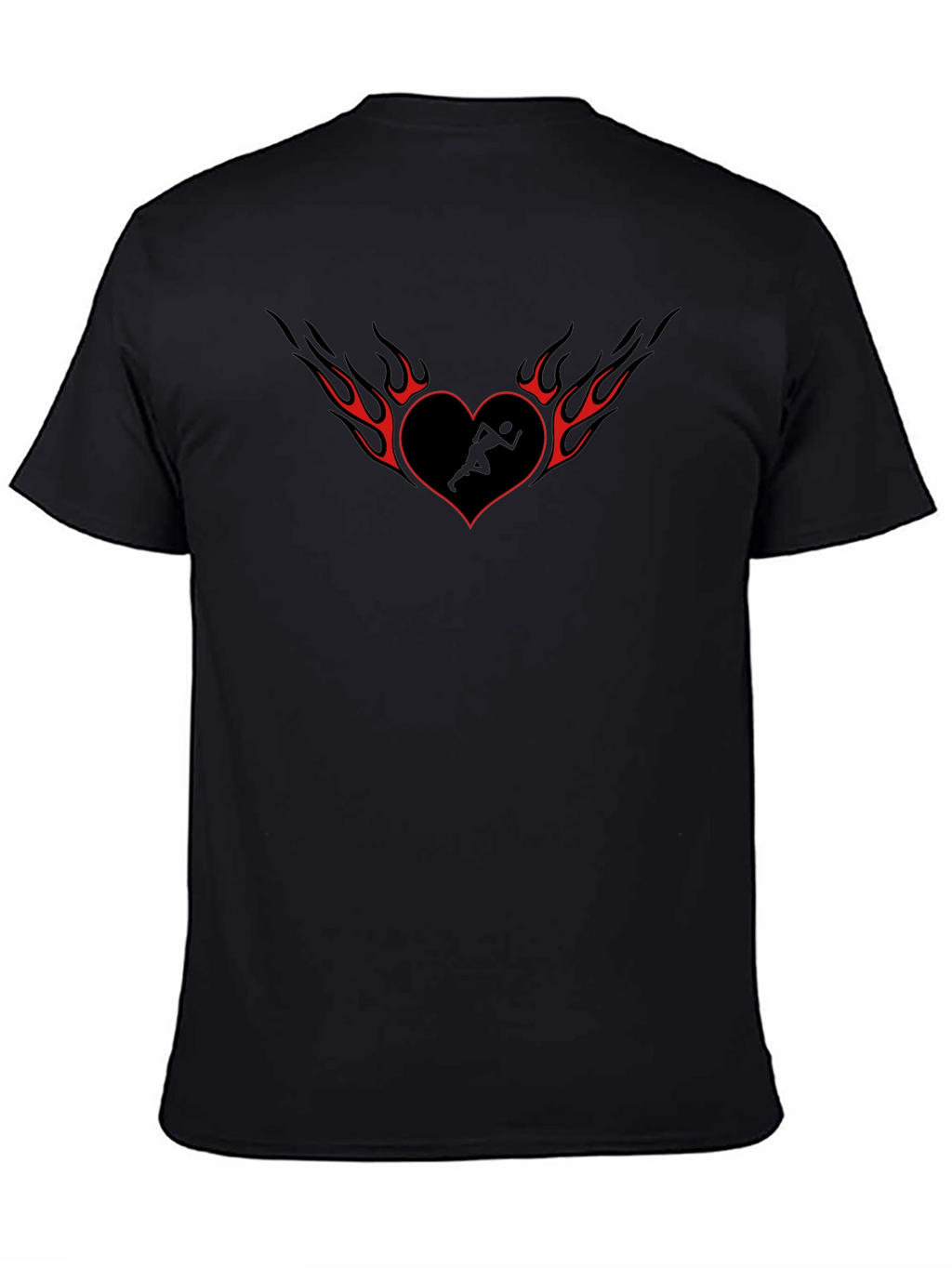 Heart Runner Tee - Black Graphic T-Shirt