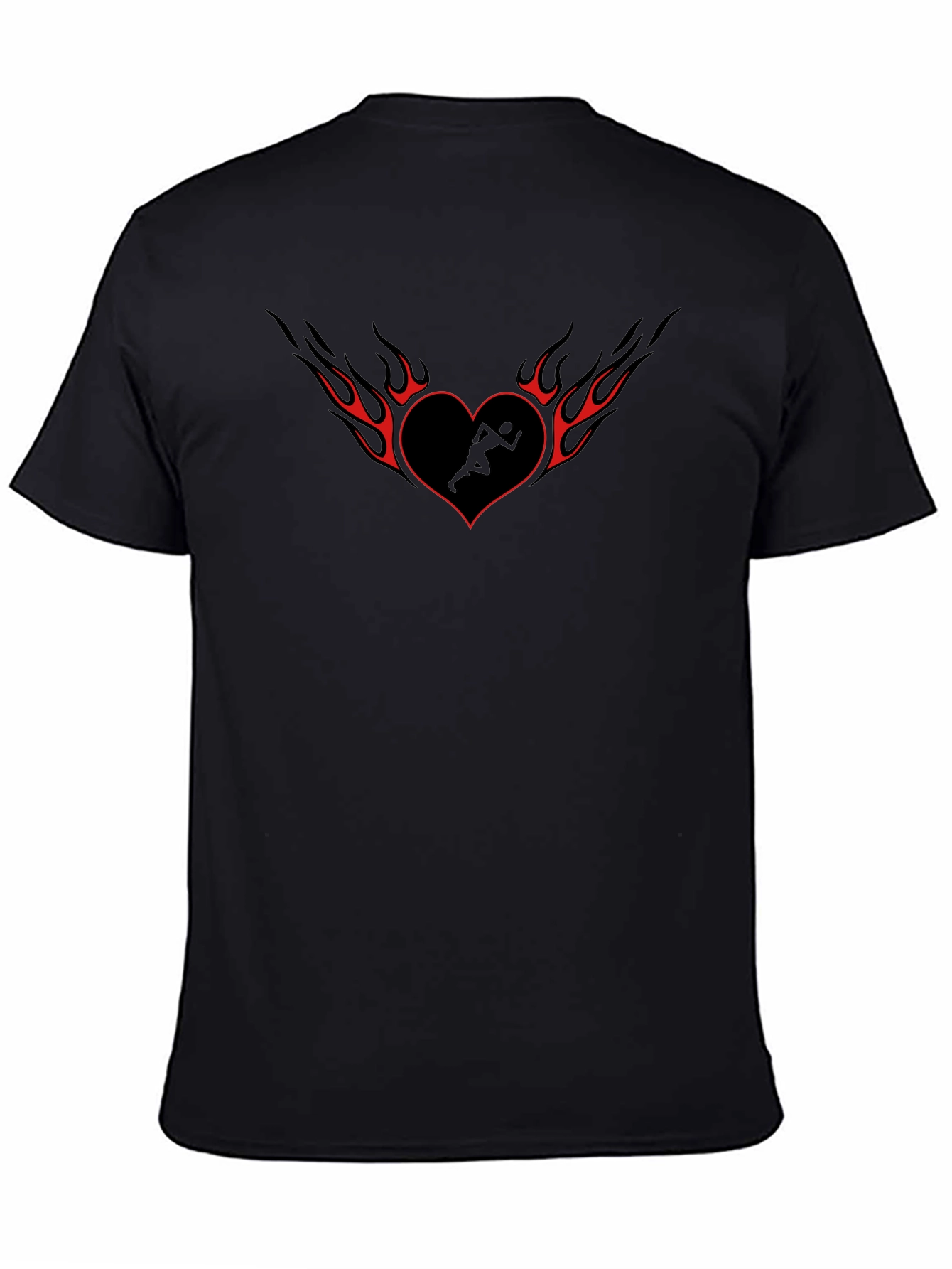 Heart Runner Tee - Black Graphic T-Shirt
