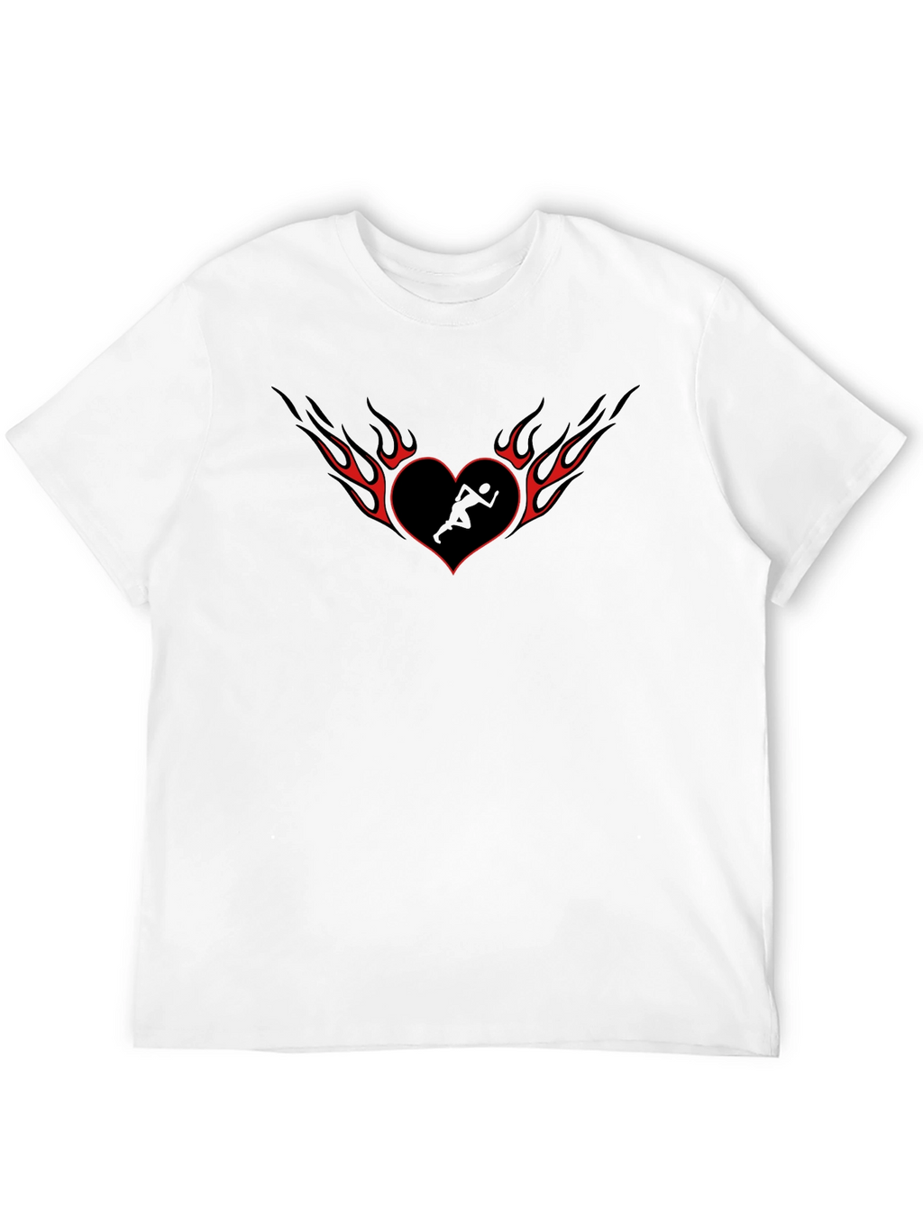 Heart Runner Tee - Black Graphic T-Shirt