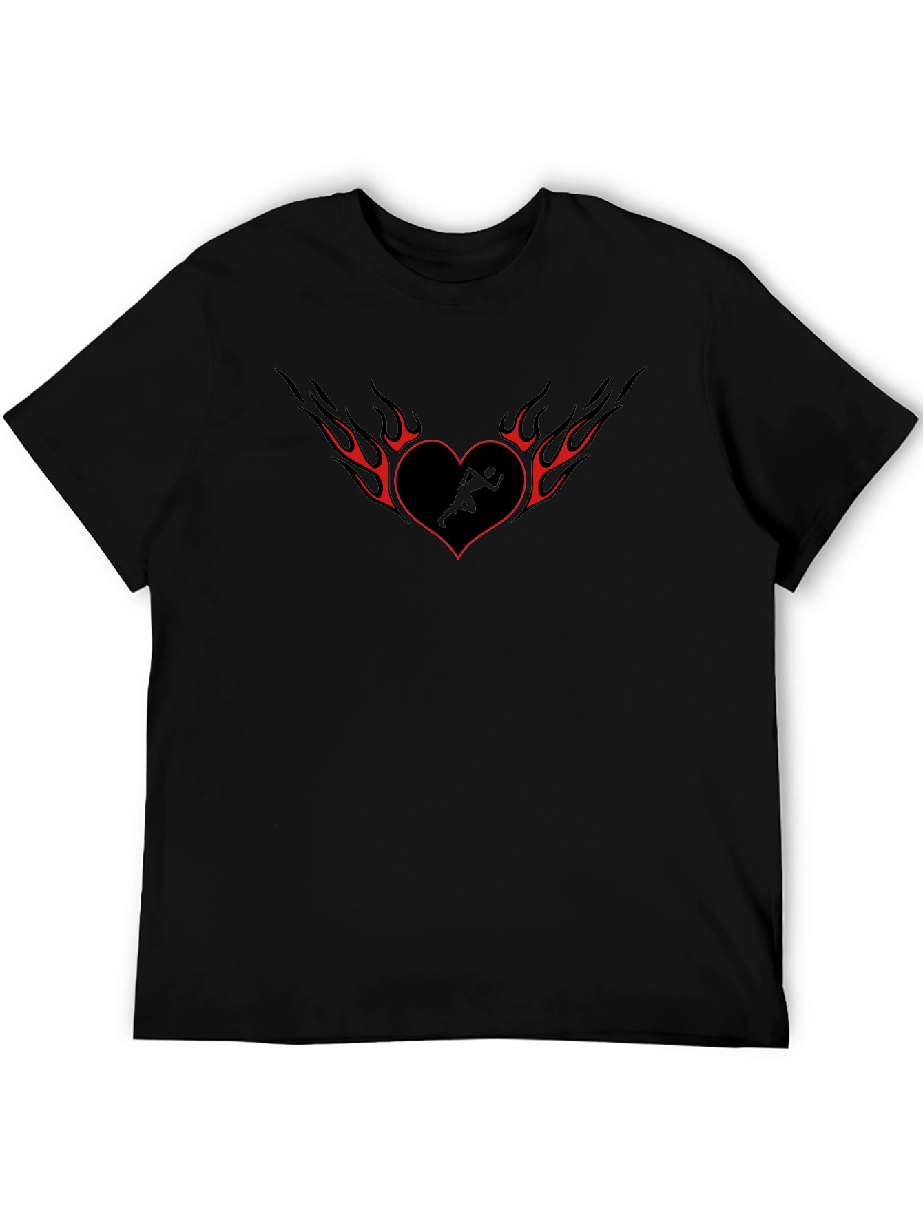 Heart Runner Tee - Black Graphic T-Shirt