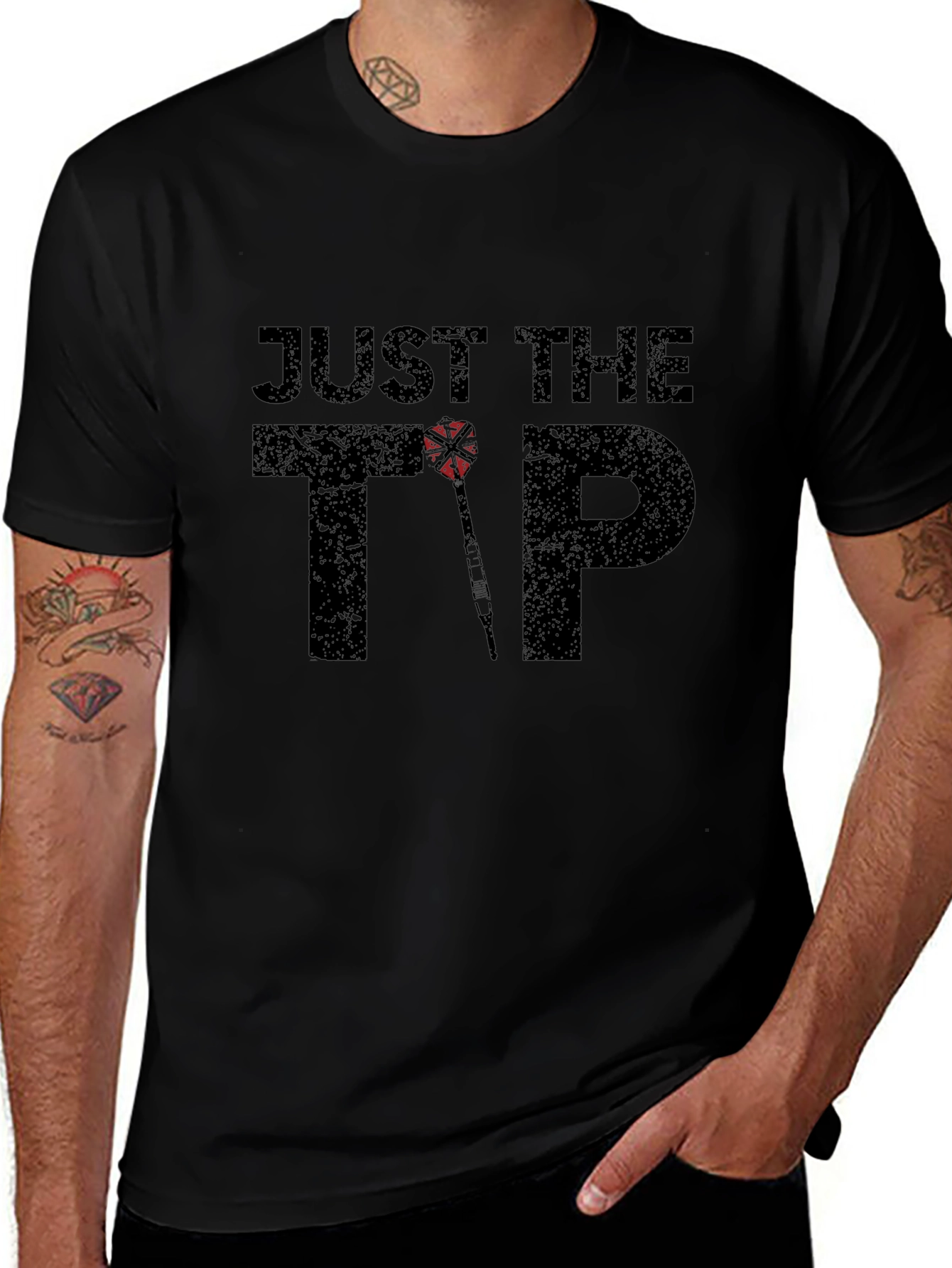 Just The Tip Dart T-Shirt - Novelty Humor Tee