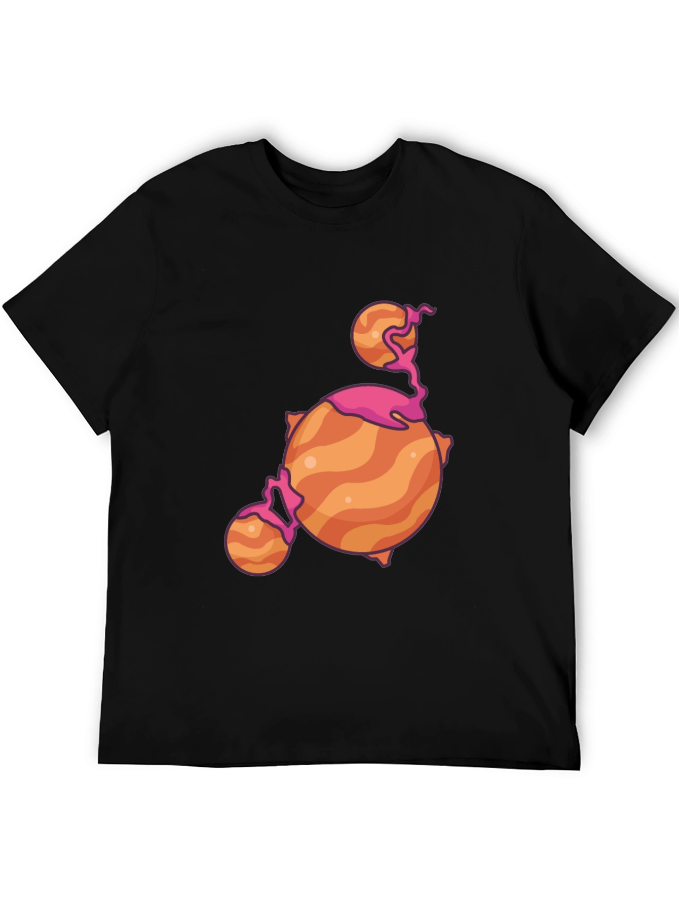 Cartoon Planet Black T-Shirt