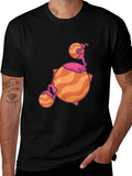 Cartoon Planet Black T-Shirt