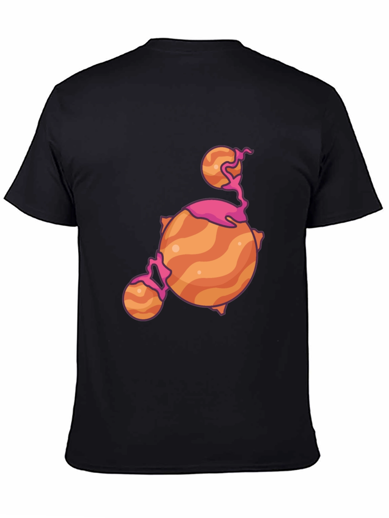 Cartoon Planet Black T-Shirt